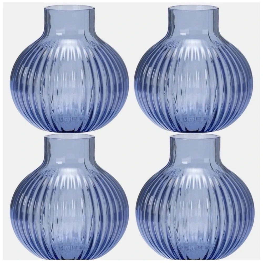 4‑Pack Round Glass Vase – Blue‎ – Room Essentials – 4.5